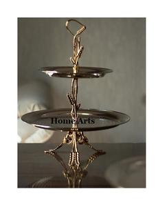 แท่นวางเค้กผลไม้อะลูมิเนียมและสแตนเลสสตีลดีไซน์ยอดนิยมรูปทรงกลม - Product Image 1