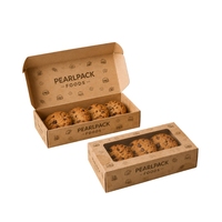 Boîte à biscuits en carton ondulé personnalisée avec logo écologique, emballage alimentaire sûr et personnalisé pour cupcakes et biscuits