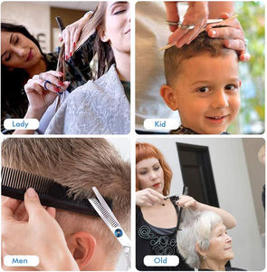 Ciseaux de coiffure professionnels à dents plates, 6,0 pouces, en acier inoxydable, écologiques, personnalisables, finition mate, nouvelle mode, pour la beauté et la coiffure - Product Image 2