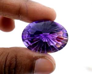 Piedra de tanzanita púrpura sin tratar sin calentar Piedra de nido de abeja de tanzanita certificada 46CTOval Corte de la mejor calidad Precios al por mayor Gema - Product Image 2
