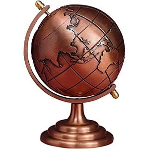 Globo Terráqueo Moderno con Acabado Antiguo en Latón, Decoración de Escritorio de Oficina de Metal de Aluminio, Globo Terráqueo Vintage, COLECCIÓN DE CALIDAD IND-20010 - Product Image 6