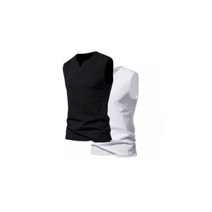 Top venta cuello redondo cuatro estaciones gimnasio ropa de hombre adulto camisetas sin mangas ropa informal transpirable hombres camiseta sin mangas - Product Image 4