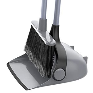 Juego de Escoba y Recogedor de Acero Moderno <span class=keywords><strong>MR</strong></span>.SIGA, Escoba de PET con Mango Largo Ajustable, Ligero, Combinación Vertical para Limpieza de Pisos y Vestíbulos del Hogar - Product Image 1