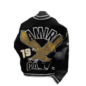Breathable bomber <b>jacket</b> for <b>men</b> windproof oversized casualwear factory direct bulk ready private label custom street style fit - Product Image 5
