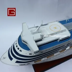 Gia Nhien Fabricante Design Personalizado Baixo MOQ SILJA SINFÔNIA CRUZEIRO FERRY MODELO DE MADEIRA MODELO BARCO DE MADEIRA DE ALTA QUALIDADE NAVIO MODELO Artesanal