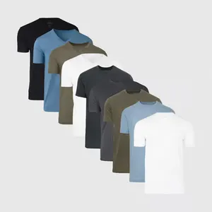 Key Essentials T-Shirt Variëteit 9-Pack T-Shirts Ronde Hals V Hals Korte Mouw Echte Klassieke T-Shirts Gekamd Katoenen T-Shirts