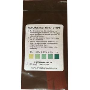 Glucosa para Tiras Reactivas 0.1-2.0% para Medidores de Concentración, Paquete de 40 - Product Image 1