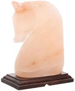 Lampe de sel en forme de tête de cheval fantaisie Technique sculptée avec emballage de boîte individuelle de Sian Enterprises - Product Image 3