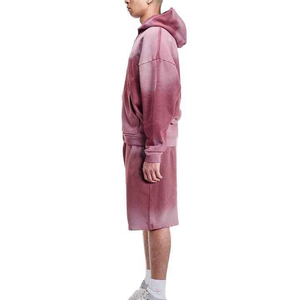 Sport Ready Hoodies y Short Set 100 por ciento de algodón Ropa de gimnasio para hombre de Pakistán con logotipo personalizado Manga larga de dos piezas - Product Image 3