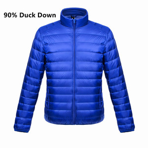 Venta al por mayor de alta calidad de los hombres de color sólido impermeable Stand Collar de manga completa abajo burbuja Puffer chaleco cálido chaqueta gruesa - Product Image 1