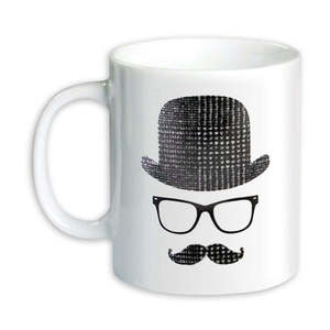 Tazas de Cerámica con Borde de Bigote y Borde de Níquel, Novedosas, Aptas para Microondas, 200ml, para Fiestas - Product Image 3