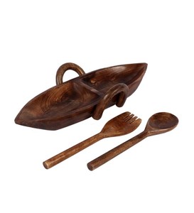 Venta al por mayor de platos para servir comida con forma de barco de madera personalizada para restaurantes, bodas, hoteles, precio a granel - Product Image 1