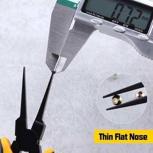 Alicates Profesionales de Punta Plana de Acero al Carbono de 5 Pulgadas, Mandíbula Lisa, para Fabricación de Pulseras, Joyería Fina, Manualidades, Herramientas de Bricolaje INTENSE - Product Image 3