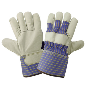 Guantes de Seguridad de Cuero Vacuno de Palma Completa para Trabajo de Construcción Estilo Occidental, Resistentes al Calor, para Trabajadores de la Construcción - Product Image 1