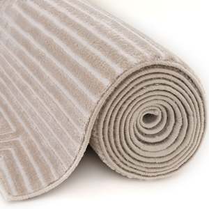 Juego de Alfombras de Área con Patrón Geométrico en Beige-Crema Carmel, Colección 6050 - Product Image 6