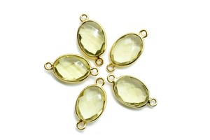 จี้เงินแท้ 925 ประดับด้วยพลอยเลมอนควอตซ์ทรงกลม ชุบทอง ดีไซน์ทันสมัย เหมาะสำหรับงานปาร์ตี้ - Product Image 3