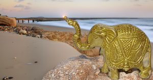 Brass thân cây lên voi bức tượng showpiece kim loại bức tượng may mắn trang trí nội thất Quà Tặng item - Product Image 6