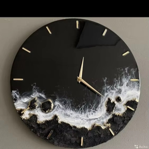 RÉGLAGES Horloge murale en résine époxy Résine époxy Salon meilleur qulatiye Meubles Décor à la maison Horloge murale personnalisée meilleur - Product Image 6