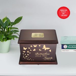Cremation Memorial Urns <b>for</b> Human <b>Ashes</b> Adult Male Female, Wooden Urns <b>Box</b> and Casket <b>for</b> <b>Ashes</b> Men Women Child, Large Burial - Product Image 6