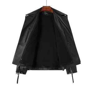 Chaqueta de Cuero de Invierno para Hombre, Nueva Moda, Cuello Alto, Secado Rápido, Transpirable, 6 Bolsillos, Cinturón, Diseño Personalizable, Estilo Casual - Product Image 5