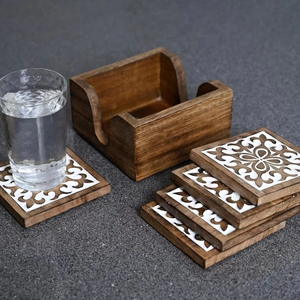 New Design Best Acacia Wood <b>Coaster</b> Handmade Wooden Drink Tea <b>Coaster</b> From India by S A HANDICRAFTS - Product Image 5