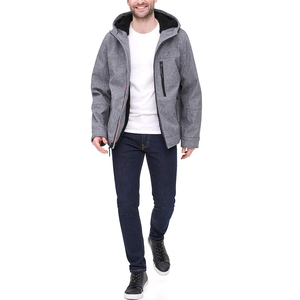 Veste Softshell XL de haute qualité pour hommes, coque en polyester respirante avec capuche, impression de logo personnalisé sur le devant, approvisionnement ODM - Product Image 4