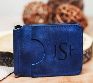 Clip para Billetes de Cuero Personalizado de Primera Calidad, Cartera Delgada Hecha a Mano, Tarjetero - Product Image 4