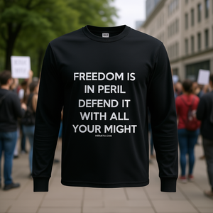 T-shirt a maniche lunghe Freedom Is In Peril dal design premium per gli amanti della libertà - Product Image 3