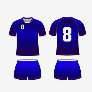 Uniforme de fútbol americano para hombre de alta calidad, kits de Rugby OEM, ropa deportiva corta, uniformes de Rugby, logotipo personalizado, sublimación térmica - Product Image 2