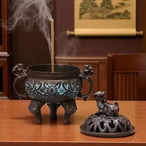 Quemador de Incienso Religioso de Latón, Decoración para el Hogar y la Oficina, Bakhoor Árabe, Difusor de Aromaterapia Natural y Duradero para una Mejor Atmósfera - Product Image 4