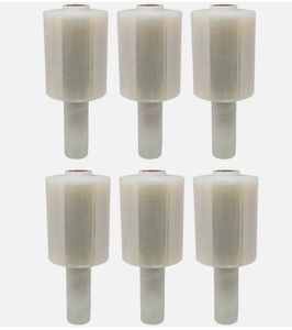 Transparent Soft PE <b>Cast</b> Stretch Film Plain <b>Hand</b> Stretch Wrap Plastic Handle Dispenser Factory Price Pallet Packaging Supplier - Product Image 4