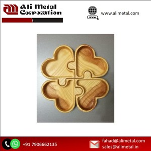 Plateau décoratif en bois avec plateau de service en bois de taille personnalisée pour mariage à la maison, restaurant, bar, hôtel, au meilleur prix - Product Image 4