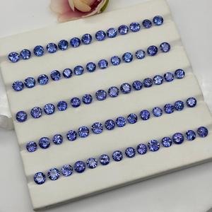 อัญมณีทรงกลม AAA + Tanzanite เกรดสูง5มม. สำหรับทำเครื่องประดับแฮนด์เมดหินธรรมชาติขายส่ง - Product Image 1