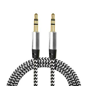 Câble audio tressé Diwu 3,5 mm mâle-mâle 1 m - Cordon stéréo professionnel en cuivre pur pour haut-parleur, radio et usage domestique - Product Image 1