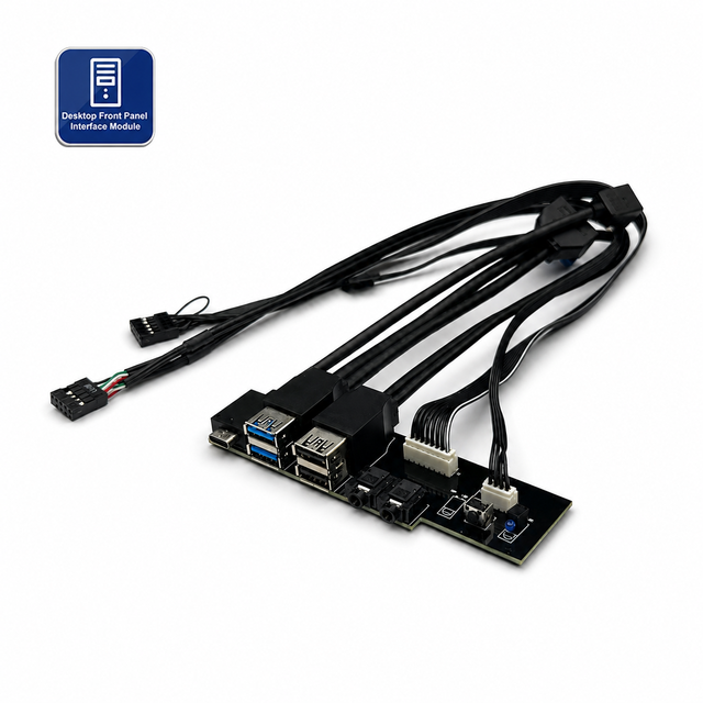 5Gbps Edp Speed Desktop Front Panel Interface Module, USB Type-C 3.0 X2 Port Hub, HD Audio Control Panel Composite Cable Harness