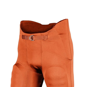 Pantalon de football américain rembourré orange pour homme avec fermeture à ceinture, coupe athlétique, toutes saisons, couleur unie, matière polyester - Product Image 2