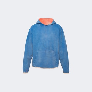 Sudadera con capucha Vintage Heavyweight Drop Shoulder Pullover y sudadera para hombres Algodón lavado ácido Invierno Térmico Patrón sólido OEM - Product Image 5