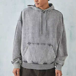 Sudaderas con capucha personalizadas Heavyweight 100% Cotton Acid Wash Hoodie para hombres Diseño de hombro caído para invierno Alta calidad Precio razonable - Product Image 1