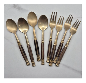 Juego de cubiertos de latón de diseño antiguo de fabricante de confianza para casas patrimoniales con detalles intrincados con patrón artístico - Product Image 1