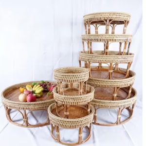 Khan Toke Tailandés Lao Hecho a Mano de Ratán, Tejido de Ratán, 10-28 Pulgadas - Product Image 2