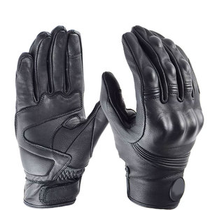 Guantes de moto duraderos de etiqueta privada Guantes de moto de protección de cuero de alta calidad para hombres - Product Image 1