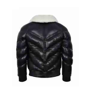 Nueva chaqueta gruesa de cuero PU para hombre, chaqueta de invierno para hombre, tela de moda, chaqueta impermeable directamente disponible - Product Image 2
