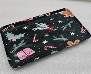 ถาดเสิร์ฟสีเขียวทรงสี่เหลี่ยมพร้อมดีไซน์ต้นไม้ตามเทศกาลเหมาะสำหรับความบันเทิงในวันหยุดและการตกแต่งตามฤดูกาล - Product Image 5