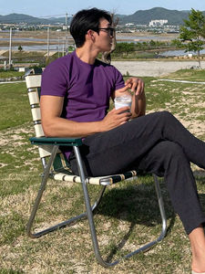 Camiseta para hombre, 100% algodón, diseño de logotipo personalizado, calidad de lujo, costilla, cuello redondo, ropa de calle con hombros caídos de gran tamaño, camiseta en blanco para hombre - Product Image 2