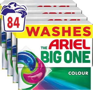 Ariel The Big One PODS, Cápsulas de Detergente Líquido para Lavandería, 4 x 21 Lavados, Color, 2X Eliminación de Manchas y Olores - Product Image 1