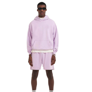 Fabricant de tissu français à capuche surdimensionné doublé en molleton de coton pour hommes avec logo brodé pour le service d'hiver OEM - Product Image 2