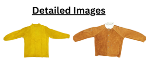 Finition de qualité supérieure meilleure veste de travail fendue de vache/ignifuge/cuir véritable soudage veste de soudage en peau de vache ignifuge longue - Product Image 5