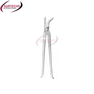 Herramientas de herrador de acero inoxidable de primera calidad, remachadores de pezuña con mandíbula curva, base de instrumentos quirúrgicos de mandíbula recta forjada - Product Image 1