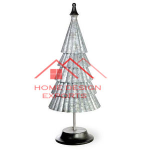 Último diseño, acabado martillado, galvanizado, decoración de mesa de Metal, escultura de árbol para decoración de fiesta de árbol de Navidad - Product Image 2