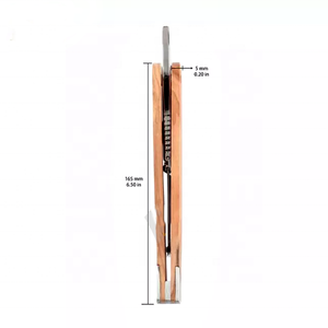 Rasoir de barbier pour hommes avec manche en bois et lames remplaçables Outil de rasage pour le visage et le corps avec logo personnalisé - Product Image 3